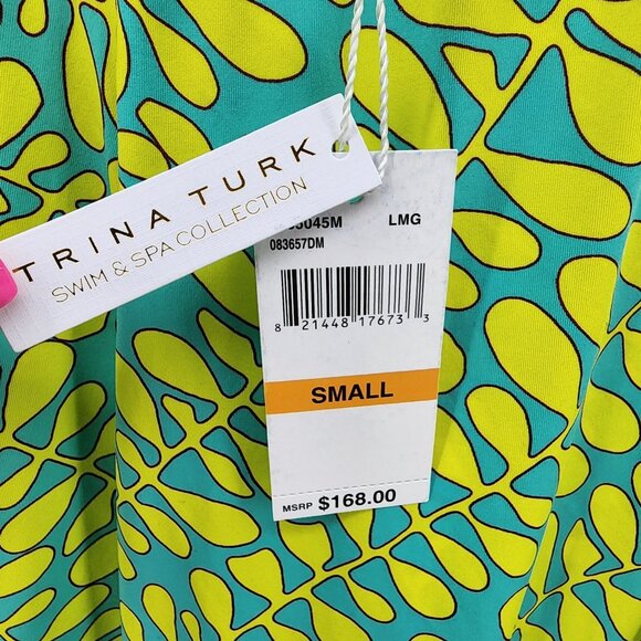 Trina Turk Womens Small Trellis Print Swim Spa Pants Nylon Spandex New - Picture 3 of 6